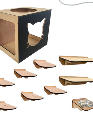 Kit playground para gatos frente gato
