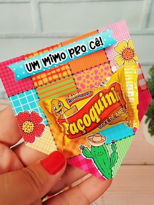 Card paçoca brinde festa junina