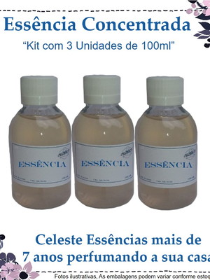Essência concentrada 100ml - capim limão kit com 3 unds