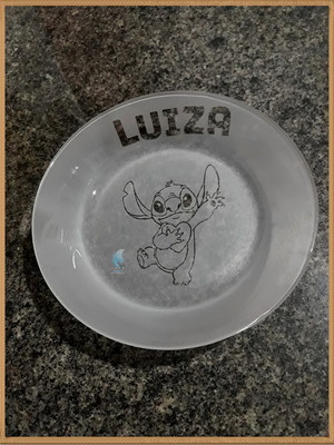 Prato de vidro para sopa (infantil) jateado