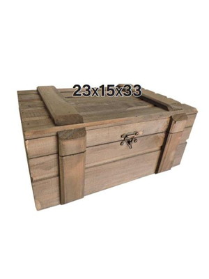 Baú para decoração de madeira rustica médio