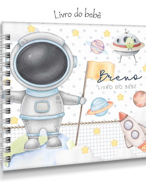 Livro do bebê - astronauta - galaxia