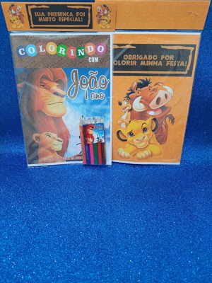 Kit colorir com lápis o rei leão
