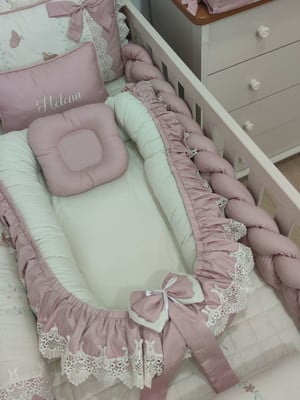 Ninho redutor moisés meninas rose borboletas floral encanto