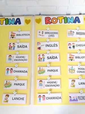 Painel rotina educação infantil