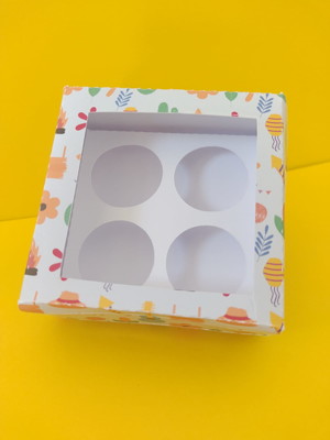 Caixa 4 doces com visor de acetato