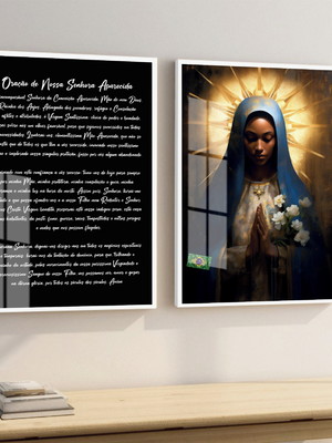 Quadro decorativo oração de nossa senhora para sala quarto