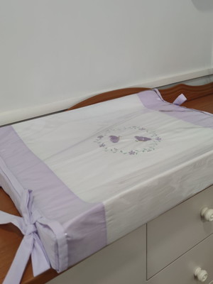 Trocador americano cômoda borboletas floral encanto lilás