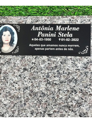 Placa acm 310 - 30cm x 10cm (foto oval 7x9)