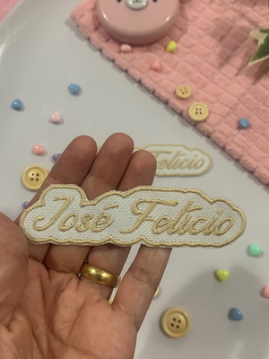 Patch bordado personalizado nome - modelo1