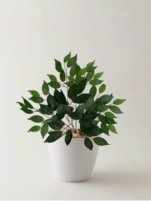 5 planta permanente galho verde realista p/ vaso decorativo