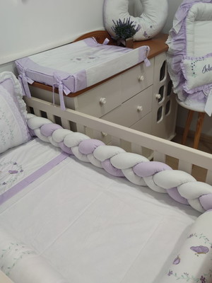 Enxoval completo borboletas floral encanto lilás 12 peças
