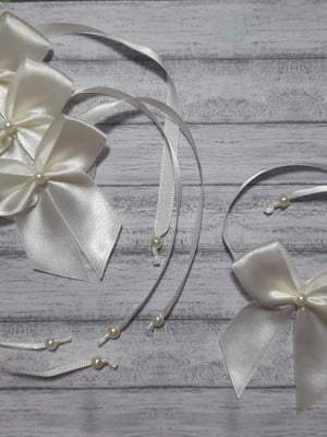 Laço cetim 7cm com pérolas- mini garrafa espumante (5)