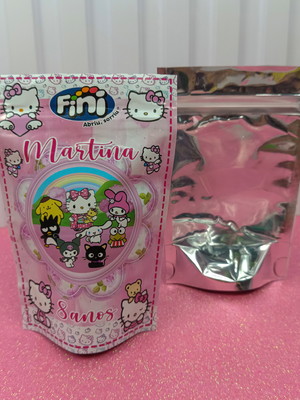 Saquinho zip lock 10x15cm metalizado hello kitty cd016