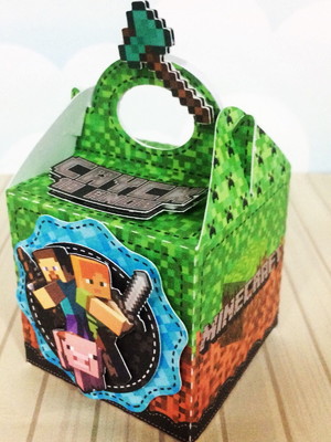 Caixa com alça minecraft