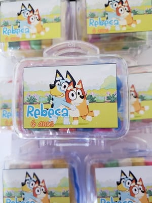 Kit modelar mini maletinha personalizada bluey