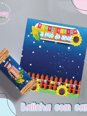 Bala personalizada com card festa junina mod.0010