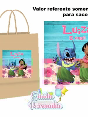 Adesivo para sacola lilo e stitch