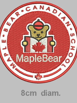 Patch bordado maplebear infantil 8cm