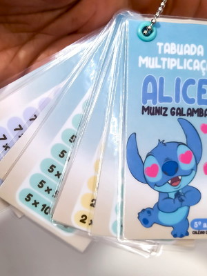 Chaveiro tabuada stitch