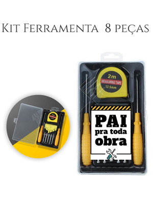 Kit ferramentas 8 peças dia dos pais ou como desejar