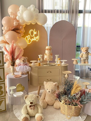 Decoração chá de revelação clean