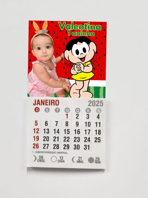 50 mini calendário com imã de geladeira 2026