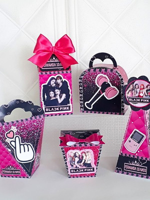 40 peças - black pink i kit festa lembrancinha
