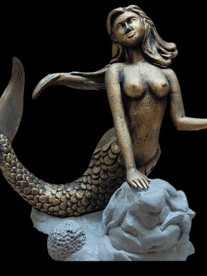 Sereia escultura decorativa