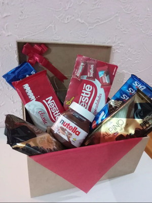 Cesta de chocolate dia dos namorados