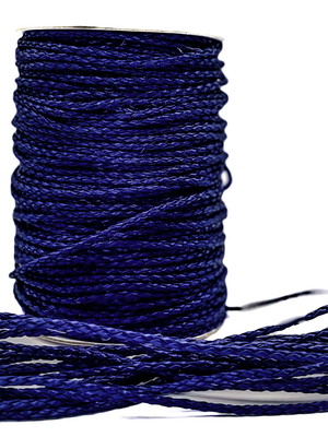 Cordão de fio de couro ecológico 3 mm - azul royal