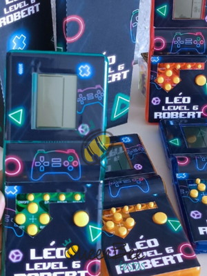 Mini game tetris vídeo game personalizado s/pilha