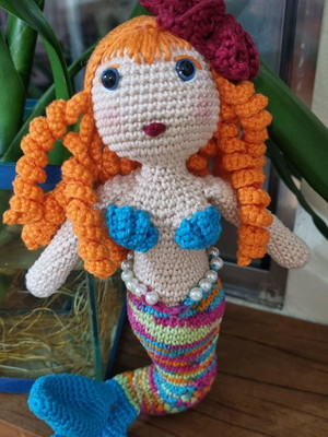 Sereia cristal amigurumi