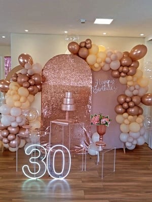 Decoração rose gold