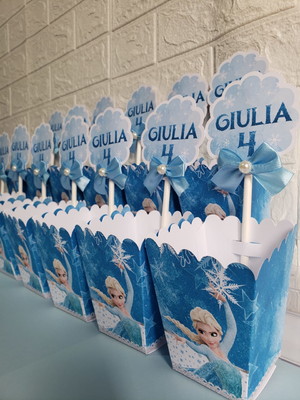 Centro de mesa personalizado aniversário frozen