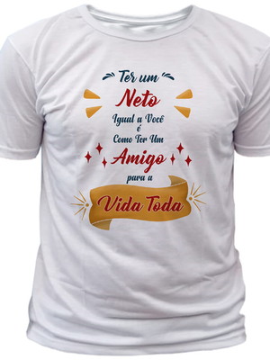 Camiseta presente para neto com frase personalizada