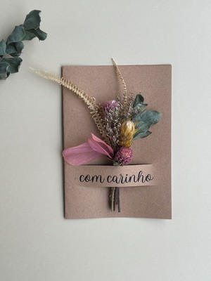 Cartão floral - com carinho
