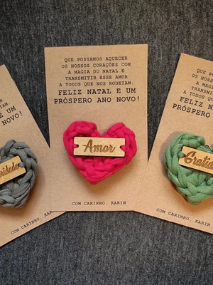 Chaveiros de crochê com tag de mensagem personalizada em pap
