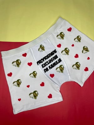 Cueca personalizada com foto da namorada