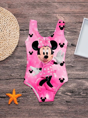 Maiô infantil minnie rosa (encomenda)
