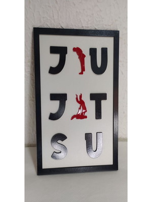 Quadro jiu jitsu com personagens.