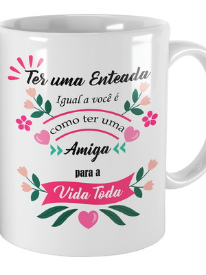 Caneca presente para enteada com frase personalizada