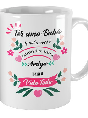 Caneca presente para babá com frase personalizada