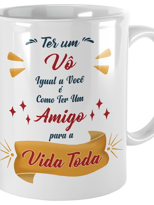 Caneca presente para vô com frase personalizada