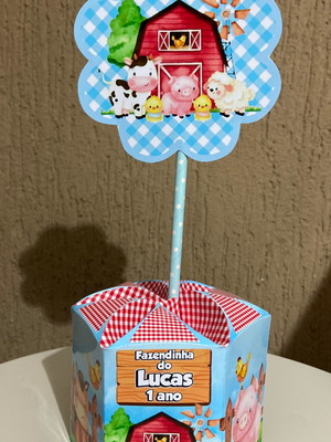 10 centros de mesa fazendinha aquarela