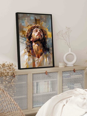 1 quadro coroa de espinhos deus jesus cristo religioso