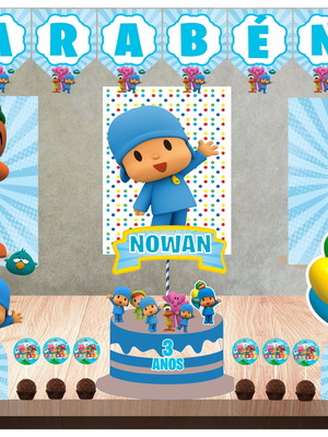 Kit festa em casa -pocoyo- só um bolinho