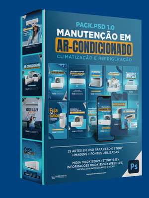 Pack de artes para manuntenção em ar-condionados 1.0 psd