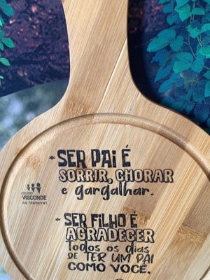 Tábua de bambu personalizada