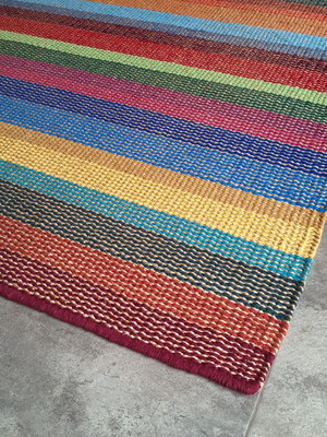 Tapete artesanal sisal e algodão 1,20 x 0,80